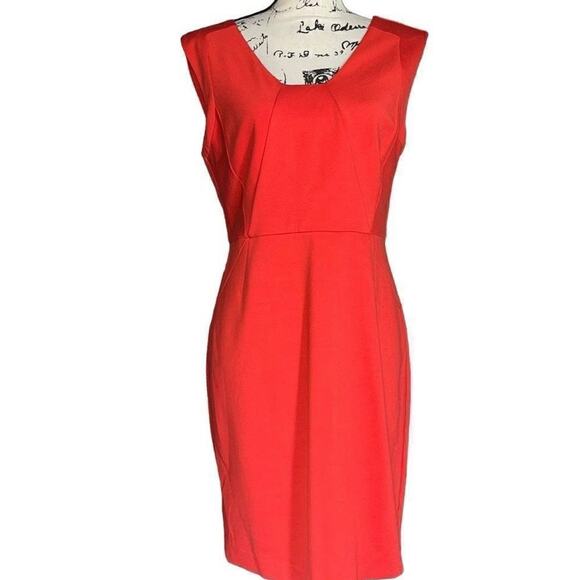 Ann Taylor orange red sleeveless dress 6 - Picture 1 of 5